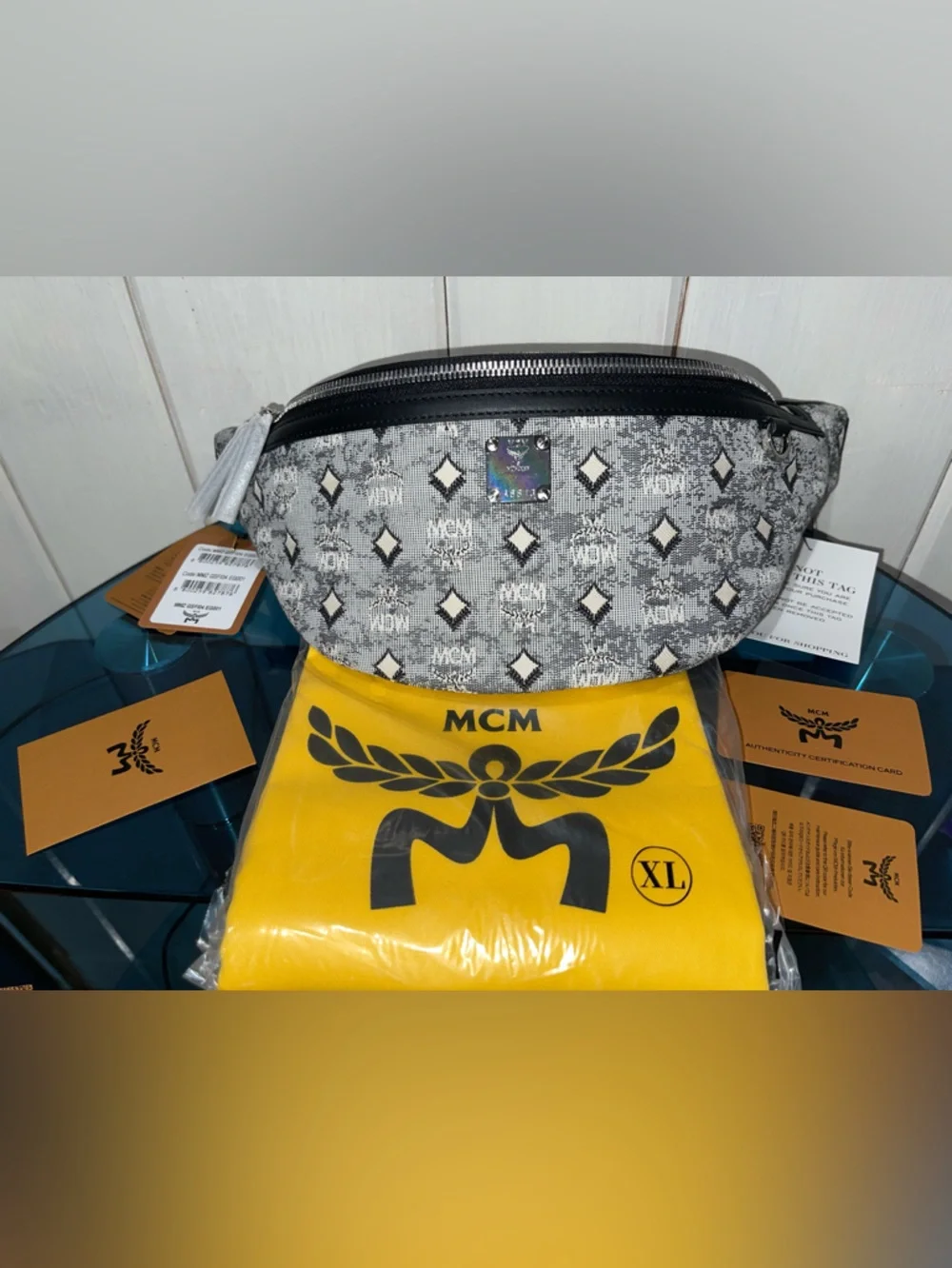 MCM Fursten Belt Bag In Denim Visetos NWT full inclusion - Picture 6 of 16